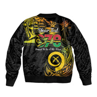 Personalised Vanuatu 678 Sleeve Zip Bomber Jacket Proud To Be A Ni-Van