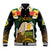 Vanuatu Triton's Trumpet Baseball Jacket Tropical Flowers Vanuatuan Map