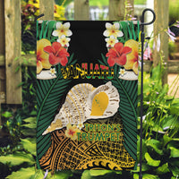 Vanuatu Triton's Trumpet Garden Flag Tropical Flowers Vanuatuan Map