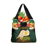 Vanuatu Triton's Trumpet Grocery Bag Tropical Flowers Vanuatuan Map