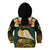 Vanuatu Triton's Trumpet Kid Hoodie Tropical Flowers Vanuatuan Map
