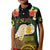 Vanuatu Triton's Trumpet Kid Polo Shirt Tropical Flowers Vanuatuan Map