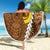 Vanuatu Coconut Crab Beach Blanket Ni-Van Tropical Leaves With Sand Drawing Art