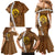 Vanuatu Coconut Crab Family Matching Mermaid Dress and Hawaiian Shirt Ni-Van Tropical Leaves With Sand Drawing Art