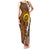 Vanuatu Coconut Crab Family Matching Tank Maxi Dress and Hawaiian Shirt Ni-Van Tropical Leaves With Sand Drawing Art