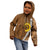 Vanuatu Coconut Crab Kid Hoodie Ni-Van Tropical Leaves With Sand Drawing Art