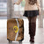 Vanuatu Coconut Crab Luggage Cover Ni-Van Tropical Leaves With Sand Drawing Art