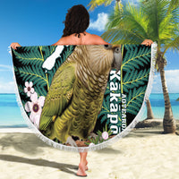 Personalised New Zealand Kakapo Beach Blanket Aotearoa Fern With Manuka