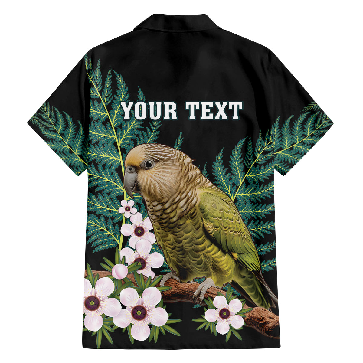 Personalised New Zealand Kakapo Family Matching Long Sleeve Bodycon Dress and Hawaiian Shirt Aotearoa Fern With Manuka LT14 - Polynesian Pride