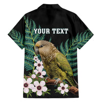 Personalised New Zealand Kakapo Family Matching Long Sleeve Bodycon Dress and Hawaiian Shirt Aotearoa Fern With Manuka LT14 - Polynesian Pride
