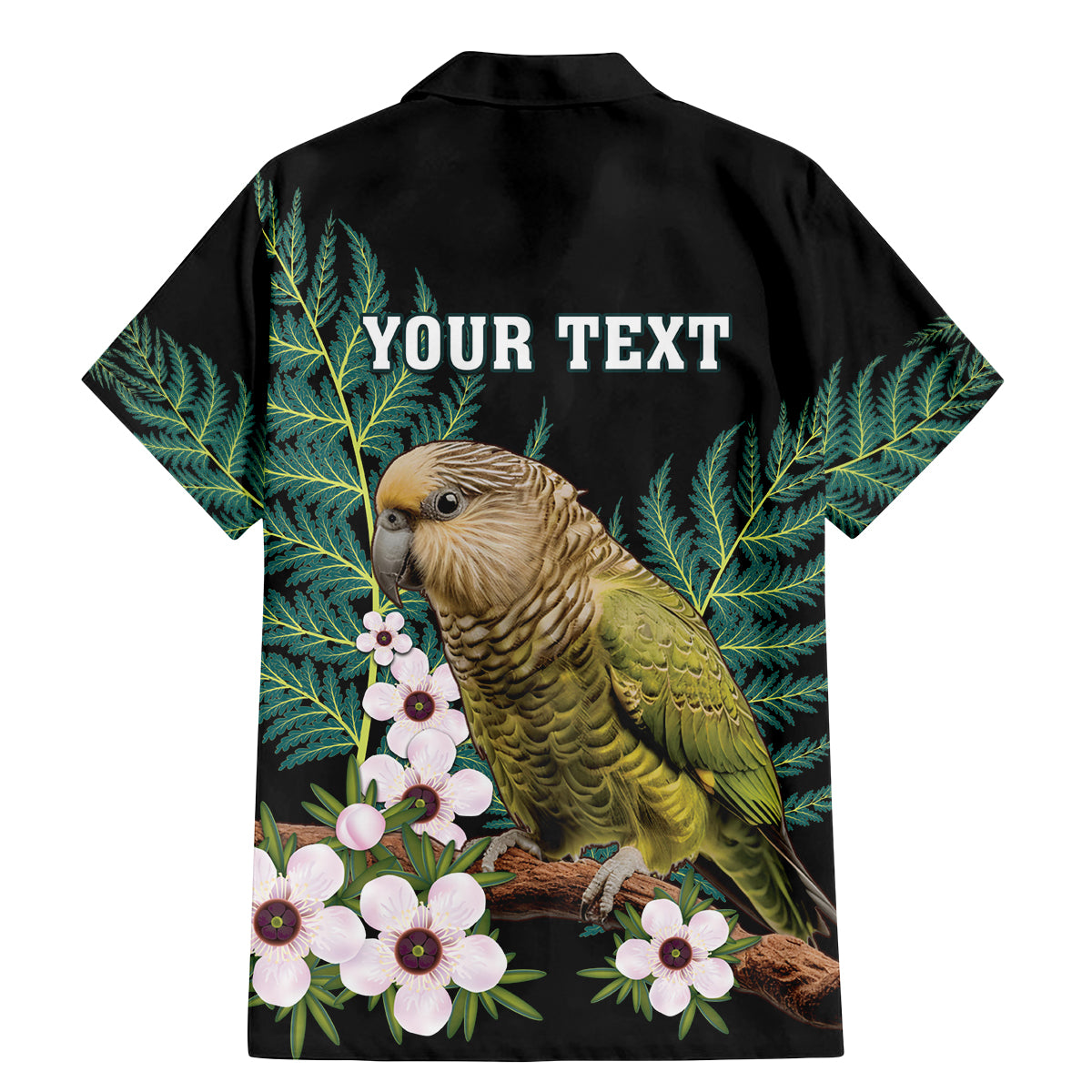 Personalised New Zealand Kakapo Family Matching Mermaid Dress and Hawaiian Shirt Aotearoa Fern With Manuka