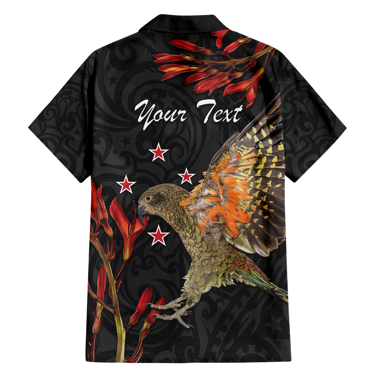 Personalised New Zealand Kea Family Matching Tank Maxi Dress and Hawaiian Shirt Nestor Notabilis With Harakeke Maori Pattern