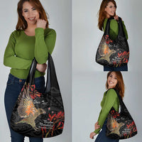 Personalised New Zealand Kea Grocery Bag Nestor Notabilis With Harakeke Maori Pattern