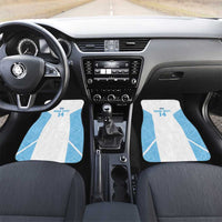 Custom Fiji Tapa Rugby Car Mats Flying Fijian Blue And White Version