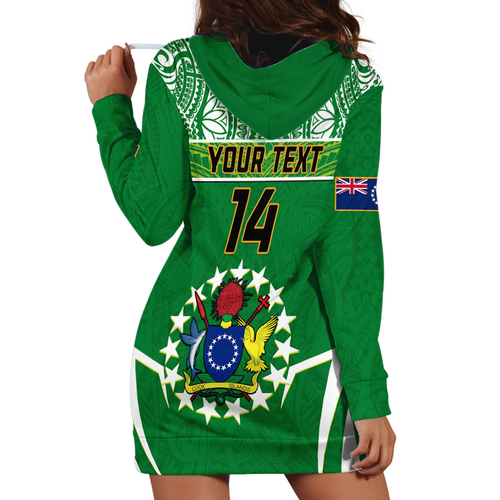 Personalised Cook Islands Football Hoodie Dress Go Kuki Airani Polynesian Sporty Style LT14 - Polynesian Pride