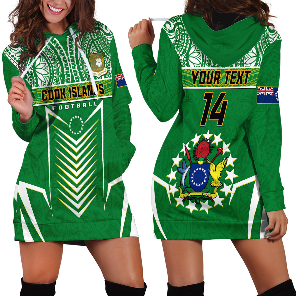 Personalised Cook Islands Football Hoodie Dress Go Kuki Airani Polynesian Sporty Style LT14 - Polynesian Pride