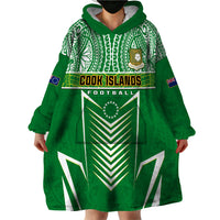Personalised Cook Islands Football Wearable Blanket Hoodie Go Kuki Airani Polynesian Sporty Style LT14 - Polynesian Pride