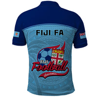 Fiji Football Polo Shirt Fijian Tapa Pattern Sporty Style LT14 - Polynesian Pride