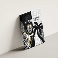 Custom Fiji And New Zealand Rugby Canvas Wall Art Aotearoa Silver Fern Mix Fijian Tapa Pattern