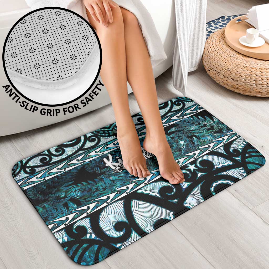 Kia Ora New Zealand Bathroom Set Aotearoa Proud Maori Paua Shell Silver Fern - Polynesian Pride