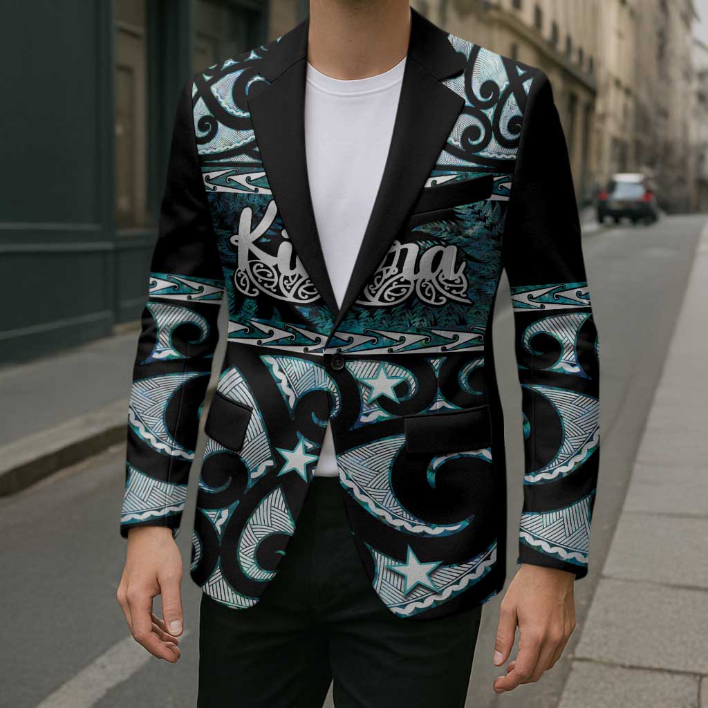 Kia Ora New Zealand Blazer Aotearoa Proud Maori Paua Shell Silver Fern - Polynesian Pride