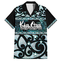 Kia Ora New Zealand Hawaiian Shirt Aotearoa Proud Maori Paua Shell Silver Fern - Polynesian Pride
