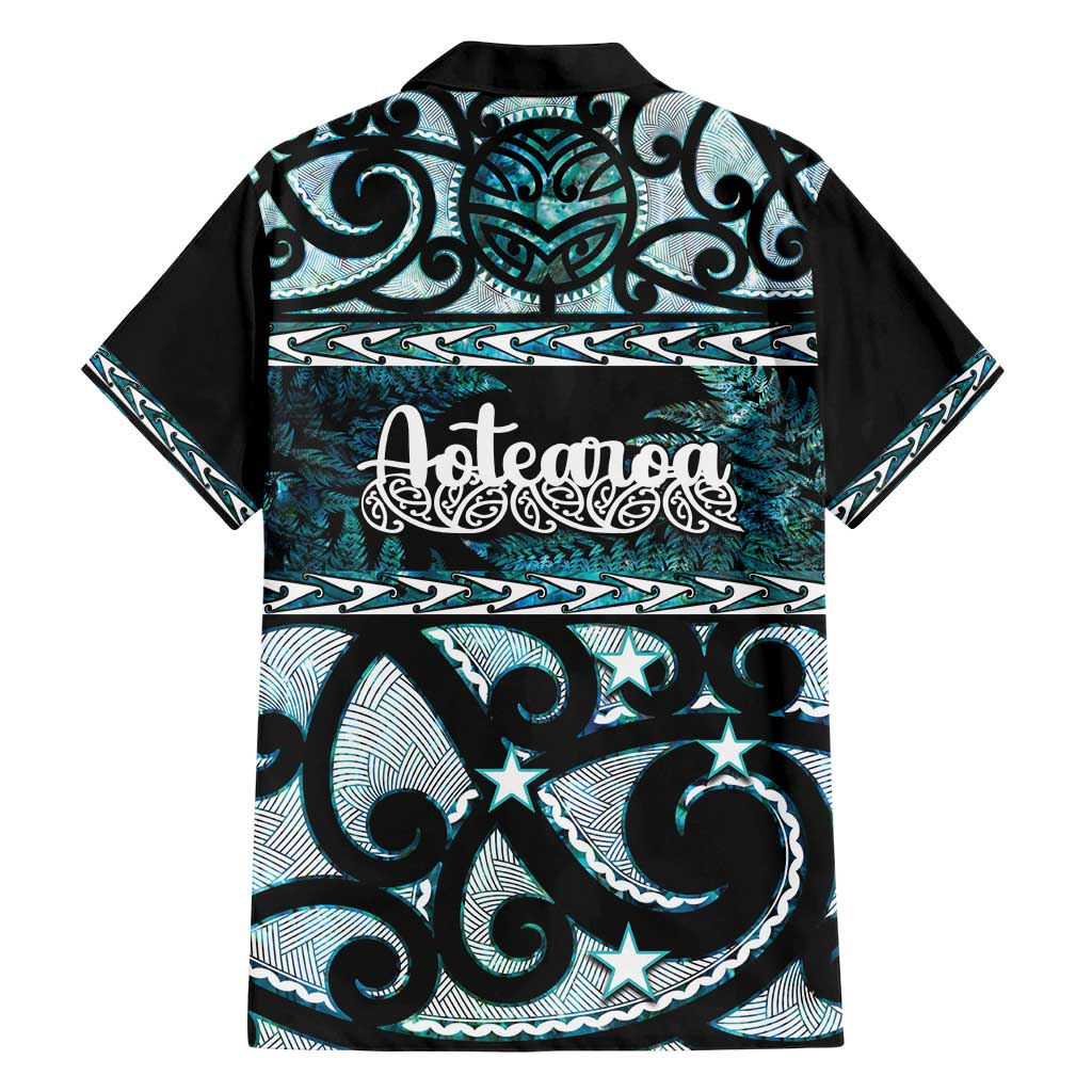 Kia Ora New Zealand Hawaiian Shirt Aotearoa Proud Maori Paua Shell Silver Fern - Polynesian Pride