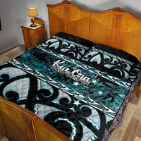 Kia Ora New Zealand Quilt Bed Set Aotearoa Proud Maori Paua Shell Silver Fern - Polynesian Pride