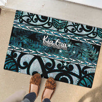 Kia Ora New Zealand Rubber Doormat Aotearoa Proud Maori Paua Shell Silver Fern - Polynesian Pride