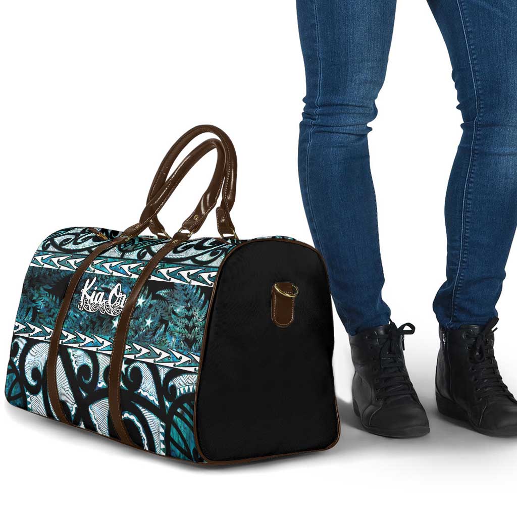 Kia Ora New Zealand Travel Bag Aotearoa Proud Maori Paua Shell Silver Fern - Polynesian Pride