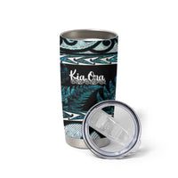 Kia Ora New Zealand Tumbler Cup Aotearoa Proud Maori Paua Shell Silver Fern - Polynesian Pride