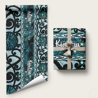 Kia Ora New Zealand Wrapping Paper Aotearoa Proud Maori Paua Shell Silver Fern - Polynesian Pride