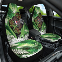 Piwakawaka New Zealand Christmas In July Car Seat Cover NZ Aroha Koru Fern Marble Vibes