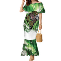 Piwakawaka New Zealand Christmas In July Family Matching Mermaid Dress and Hawaiian Shirt NZ Aroha Koru Fern Marble Vibes