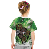 Piwakawaka New Zealand Christmas In July Kid T Shirt NZ Aroha Koru Fern Marble Vibes