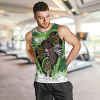 Piwakawaka New Zealand Christmas In July Men Tank Top NZ Aroha Koru Fern Marble Vibes