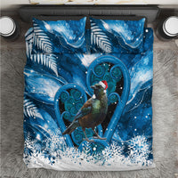 Tui Bird New Zealand Christmas In July Bedding Set NZ Aroha Koru Fern Marble Vibes