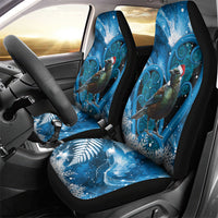 Tui Bird New Zealand Christmas In July Car Seat Cover NZ Aroha Koru Fern Marble Vibes