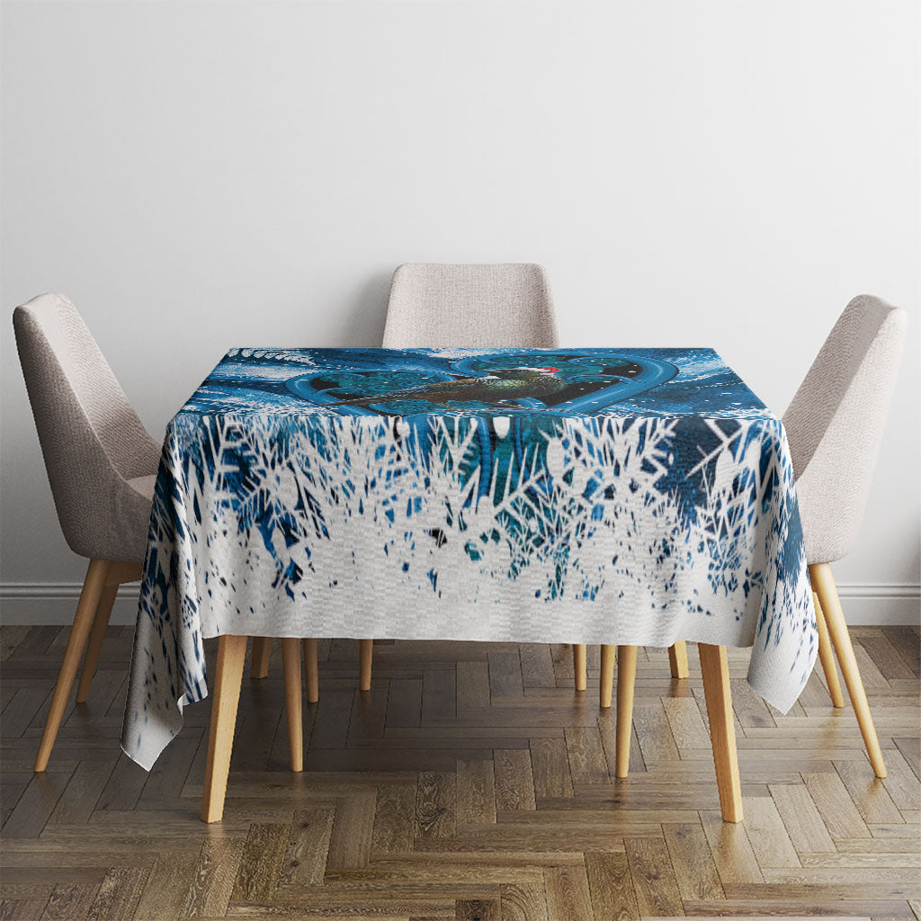 Tui Bird New Zealand Christmas In July Tablecloth NZ Aroha Koru Fern Marble Vibes