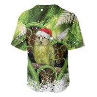 Kakapo New Zealand Christmas In July Baseball Jersey NZ Aroha Koru Fern Marble Vibes