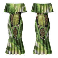 Kakapo New Zealand Christmas In July Couples Matching Mermaid Dress and Hawaiian Shirt NZ Aroha Koru Fern Marble Vibes LT14 - Polynesian Pride