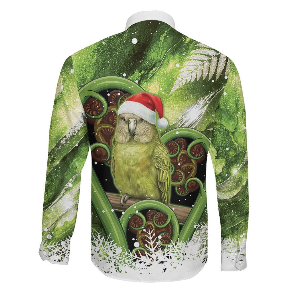 Kakapo New Zealand Christmas In July Family Matching Tank Maxi Dress and Hawaiian Shirt NZ Aroha Koru Fern Marble Vibes