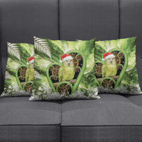 Kakapo New Zealand Christmas In July Pillow Cover NZ Aroha Koru Fern Marble Vibes