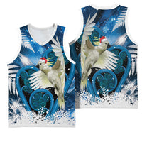 Sulphur-crested Cockatoo New Zealand Christmas In July Basketball Jersey NZ Aroha Koru Fern Marble Vibes