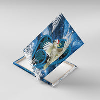 Sulphur-crested Cockatoo New Zealand Christmas In July Canvas Wall Art NZ Aroha Koru Fern Marble Vibes