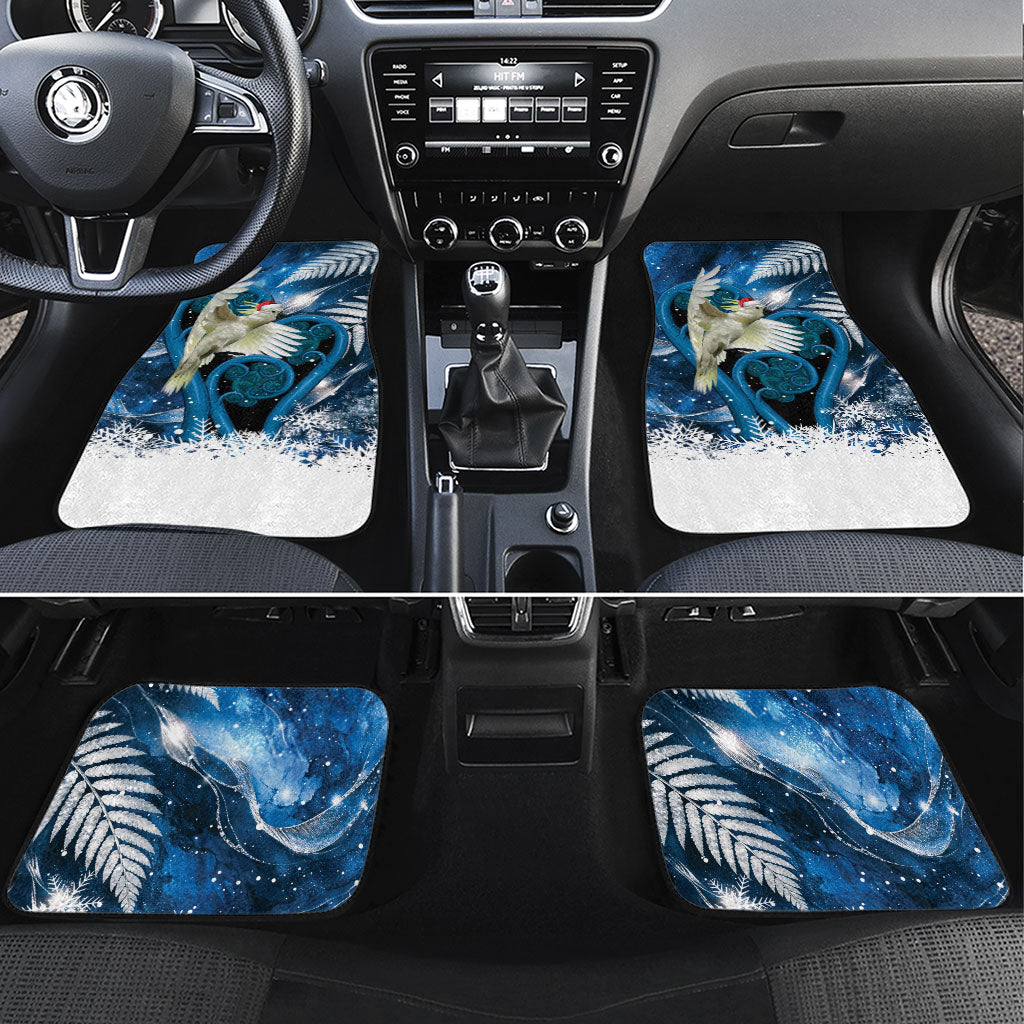 Sulphur-crested Cockatoo New Zealand Christmas In July Car Mats NZ Aroha Koru Fern Marble Vibes