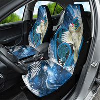 Sulphur-crested Cockatoo New Zealand Christmas In July Car Seat Cover NZ Aroha Koru Fern Marble Vibes