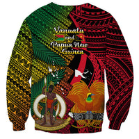 Vanuatu and Papua New Guinea Sweatshirt Vanuatuan With PNG Polynesian Pattern LT14 - Polynesian Pride