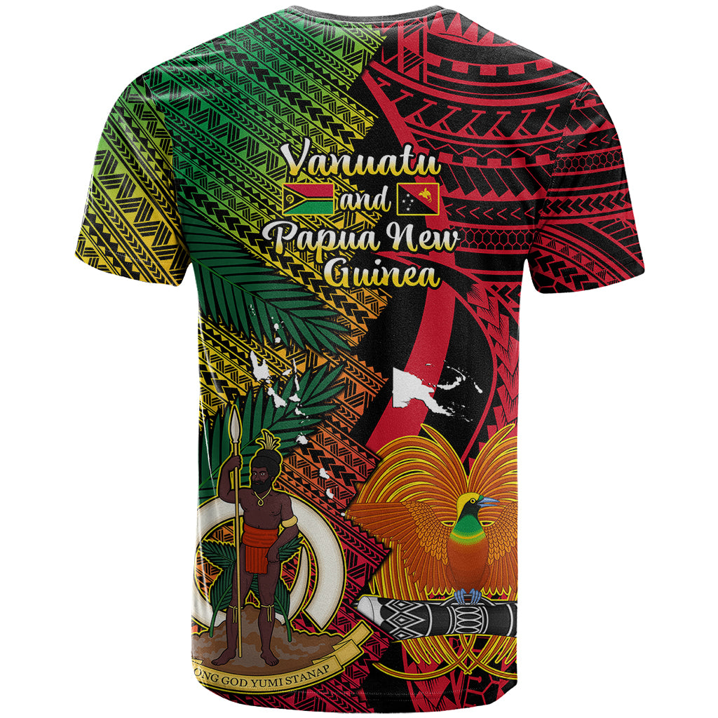 Vanuatu and Papua New Guinea T Shirt Vanuatuan With PNG Polynesian Pattern LT14 - Polynesian Pride
