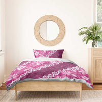 Vintage Pink Polynesia Bedding Set Plumeria With Hibiscus Tropical Vibes LT14 - Polynesian Pride